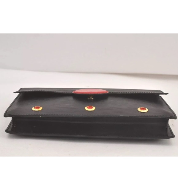 Louis Vuitton LV Black Épi Hublot Clutch Bag with COA  EUC - Picture 9 of 17